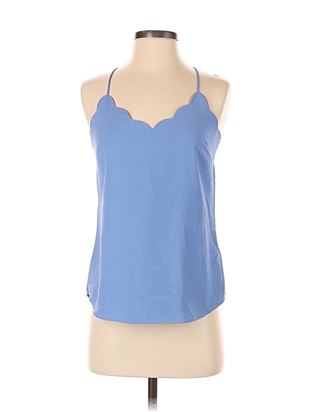 J. Crew Periwinkle Scalloped, Spaghetti Strap, Racerback Camisole